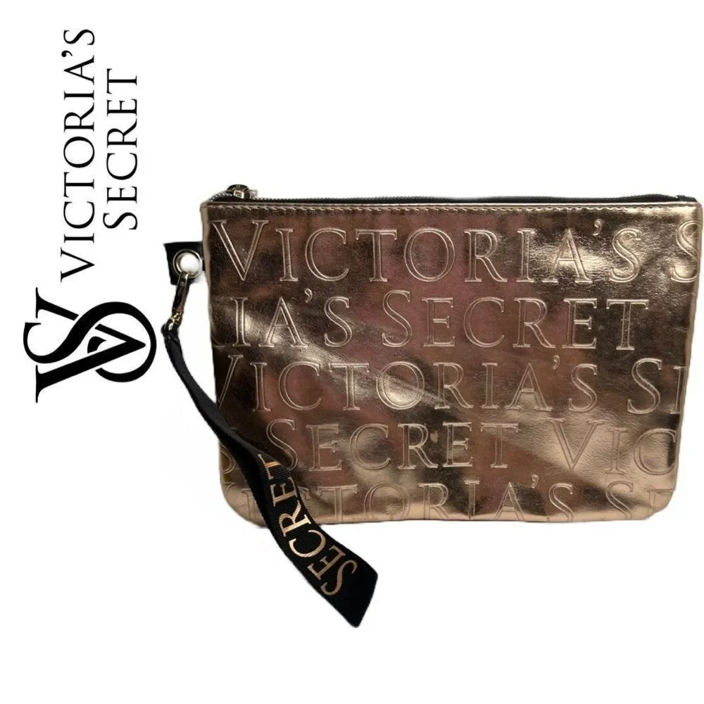 Victoria’s Secret Pink’ish Metallic Cosmetic Bag‎